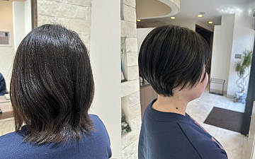 頭の形が綺麗に見える大人ショート✄