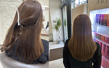 髪質改善メテオストレート before after