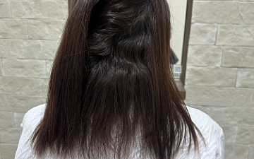 癖毛からメテオストレートで扱いやすいレイヤーボブスタイルに✄